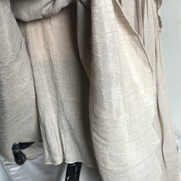 Red Coral drop waist maxi crepe flowy dress M - Picture 6 of 14